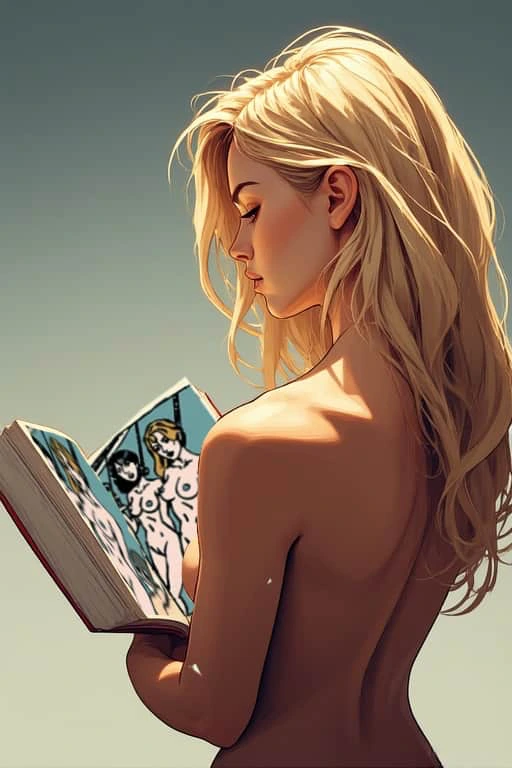 Robyn, looking at a Dolcett drawing